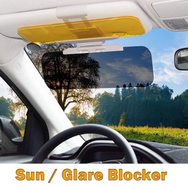 Visiera Parasole Per Auto Polarizzata, Regolabile 360°, Antiriflesso Giorno E Notte, Blocca I Raggi UV, Nera, Universale 31x13x18 Cm