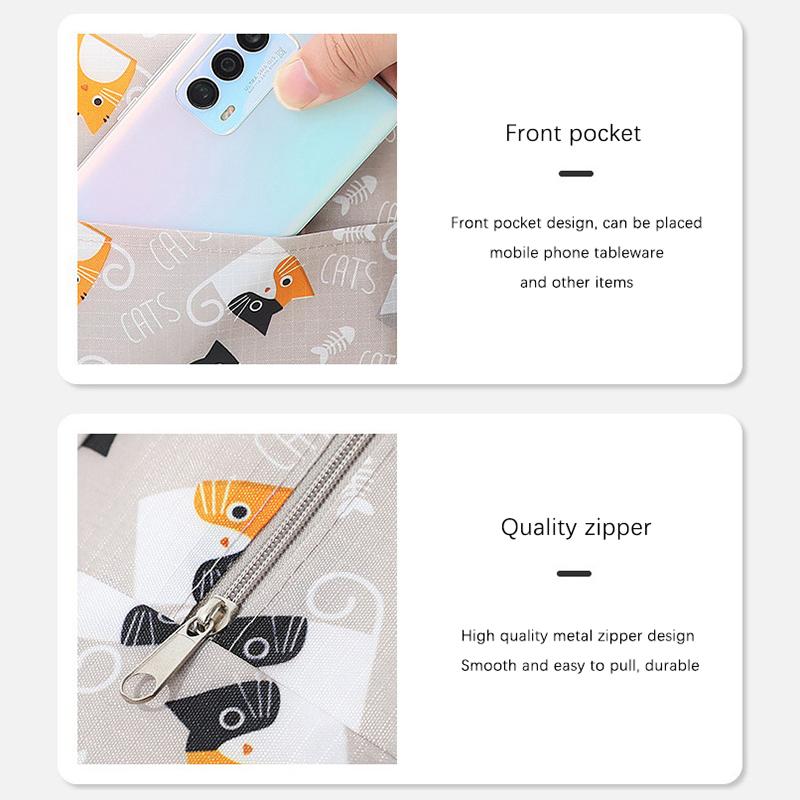 Insulated Lunch Bag For Camping Picnic Bento Cooler Bag Ice Pack Lunch Box