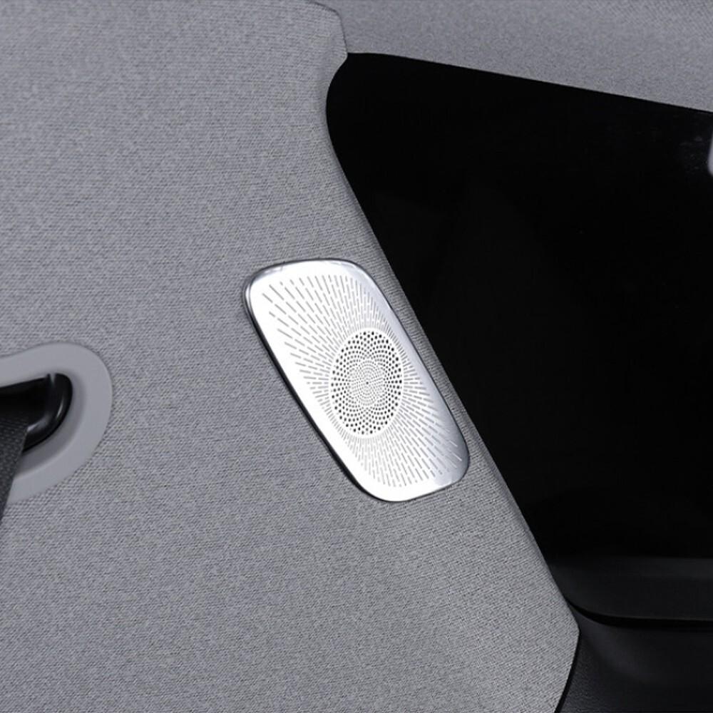 2x Stainless Steel C-Pillar Speaker Decoration Cover Trim For Hyundai Palisade