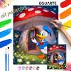 Digital Oil Painting Art Kit Donald Duck Mushroom House Handmade Coloring Painting Home Decor