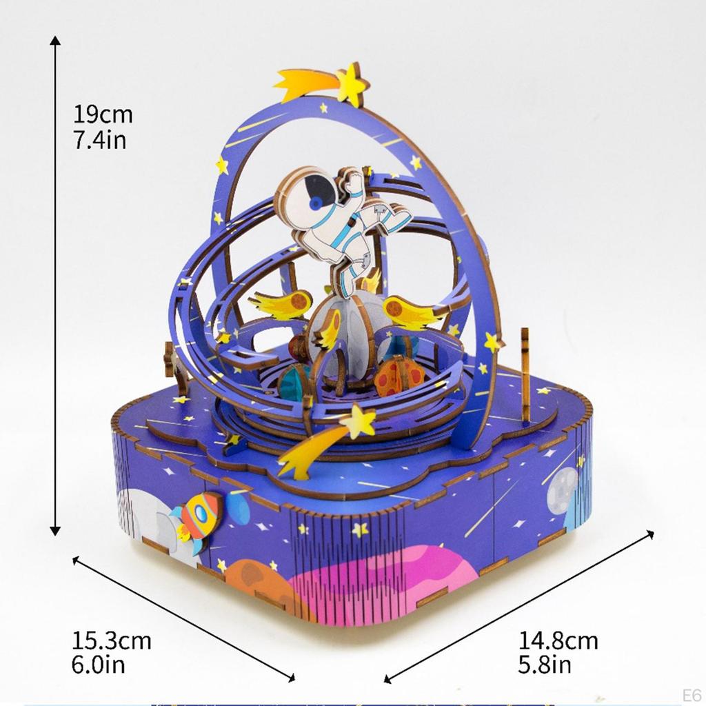 Material Christmas Music Box Lighting Creative Ornament Collection Miniature Toys Musical for