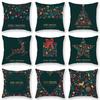 New Christmas Red and Green Pillowcases Printed Sofa Cushions New Home Christmas Pillowcases