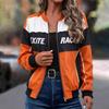 Women's Fashion Zip-Up Baseball Jacket Streetwear Casual Outerwear for Everyday Wear