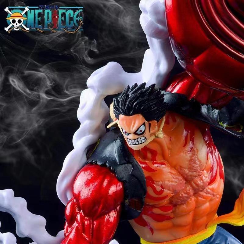 22cm Anime One Piece Luffy Big Saru King Spear Big Fist Action Figure Model Hand-made PVC Statue Collection Toy Gift Ornaments