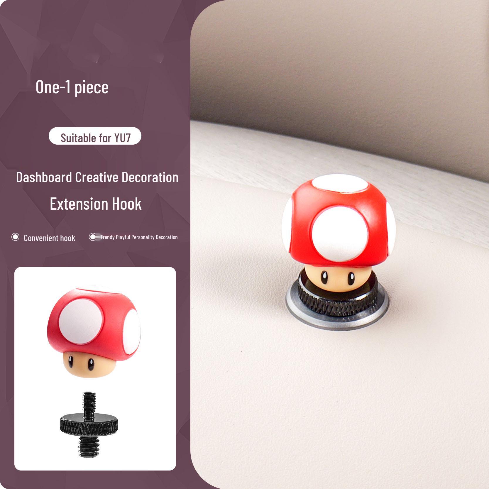 Creative Mushroom Head Hook Ornament for Xiaomi SU7/YU7 Dashboard