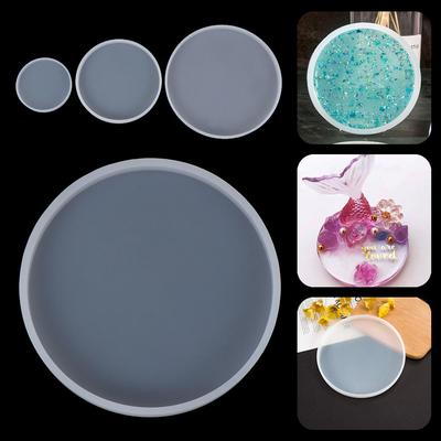 Cup Mad Silicone Fluid Arts Jewelry Making Mould Coaster Mold Epoxy Resin Casting Molds Round