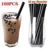 100PCS 1.1 MM Milkshake Straw Individual Packaging Bubble Tea Straw Practical Smoothies Straw  Party