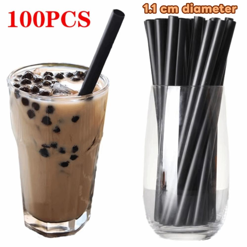 100PCS 1.1 MM Milkshake Straw Individual Packaging Bubble Tea Straw Practical Smoothies Straw  Party