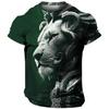 Tiger T-Shirt Mode 3D Herren Kurzarm Street Casual Sport Tops Übergroßes O-Ausschnitt T-Shirt Tops Frühling Sommer Herrenbekleidung