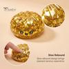 Visual Atmosphere Toy Gold Foil Steamed Bun Squeeze Stress Ball, Cute Food Shape Fidget Soft Maltose Texture for Anxiety Relief, Elastic Reliever,