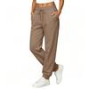Women's Loose Fit Sweatpants with Elastic Waistband and Cuffed Hem for Casual and Athletic Wear