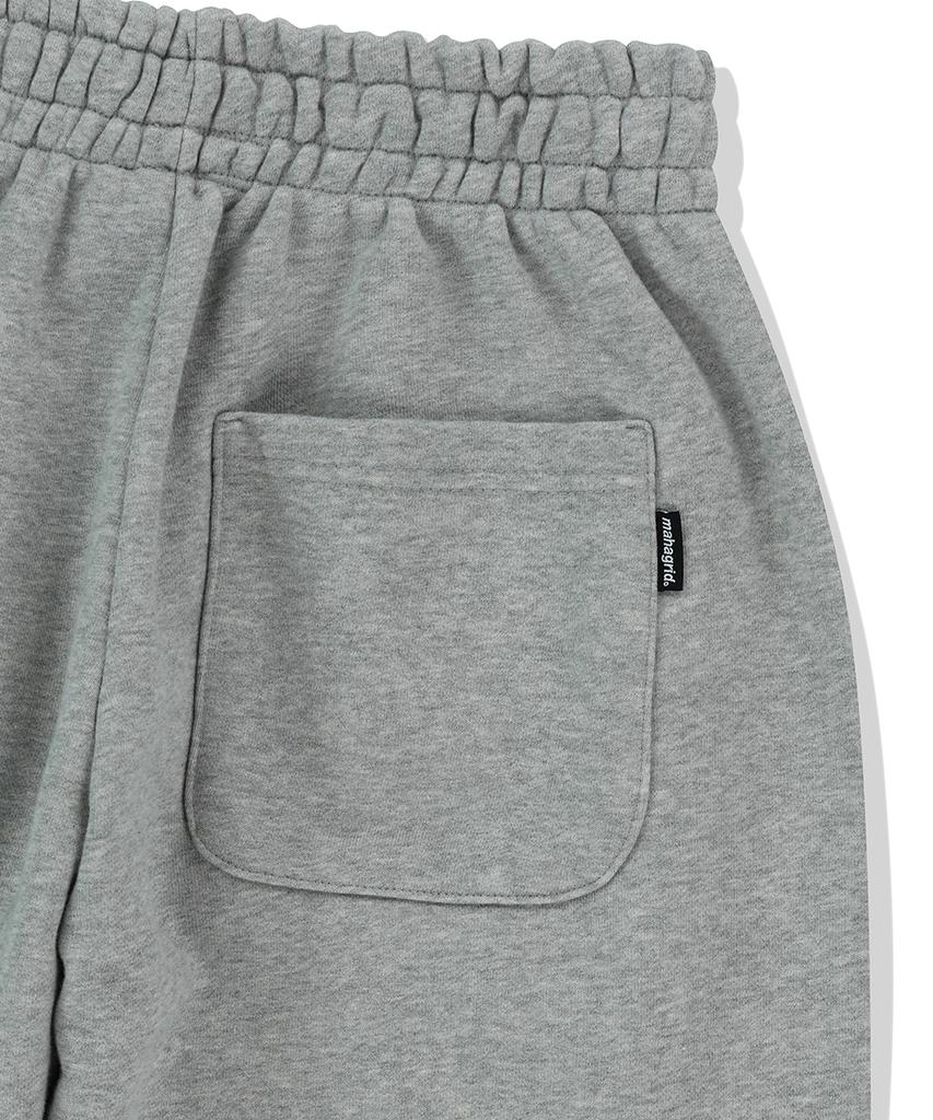 MAHAGRID Mah Cut Off Applique Sweatpant Gray(Mg2Fsmpa01A)