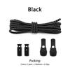 1Pair Elastic Shoe Laces Sneakers Tennis Lock Shoelaces Without Ties Adult Kids Round Shoelace Rubber Bands for Shoes Accesories