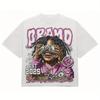 Fashionable American Unisexs summer wealth figure letter print micro elastic breathable round neck Tshirt outdoor street style to