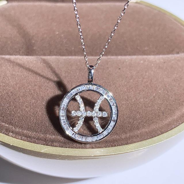 Stylish Stylish 12 Constellation Aries Libra Cancer Pisces Aquarius Virgo Libra Leo Capricorn Gemini Women Taurus Pendant Necklace PendantFashion