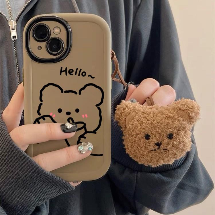 Applicable To Apple 15 Mobile Phone Case IPhone 14promax Women's Apple 13 Cartoon Bear Xr 16 Anti Fall 12