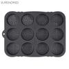 Antihaft-Hamburgerbrötchen-Backform Lebensmittelqualität Hitzebeständiges Silikon Hamburgerbrötchenform Poröses Design Runde Form