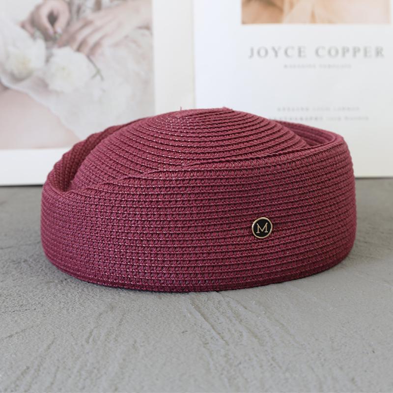 Cappello a cloche di paglia Berretto estivo Cappelli da sole Fedora retrò giapponese per il giardinaggio Moda hostess Cappelleria Fascinator Cappello da pittore di design