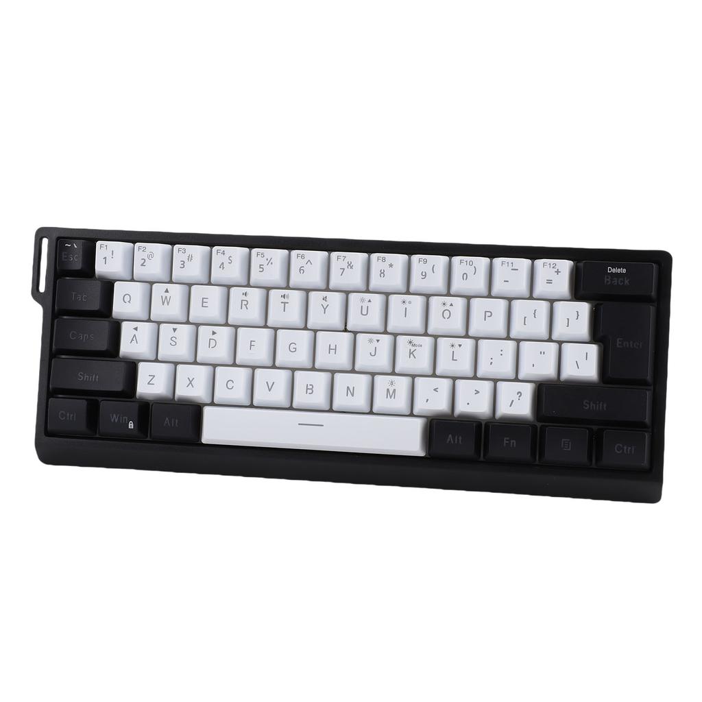 Wired Keyboard 60 Percent 61 Keys RGB Backlit Mechanical Feel Portable Computer Keyboard for Gaming Work