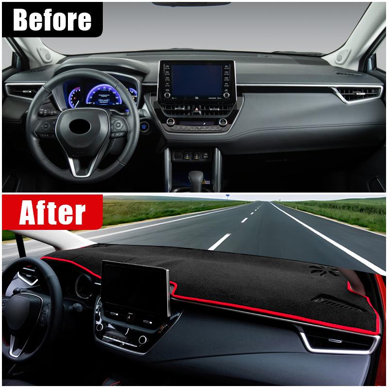 Car Dashboard Cover Avoid Light Mats Sun Shade Carpet Anti-UV Pad For Toyota Corolla E210      2024 Hybrid