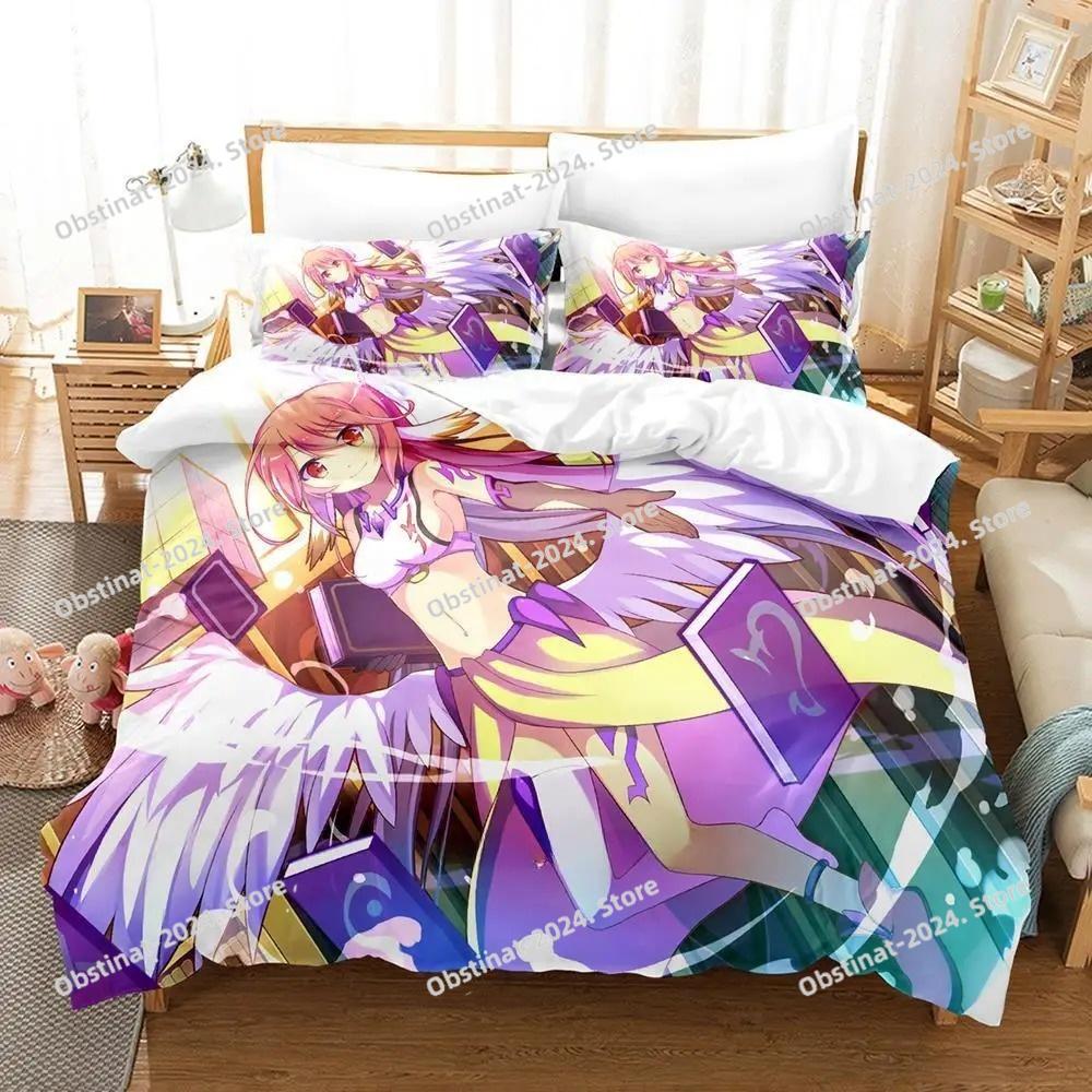 Neues Spiel No Game No Life Sora und Shiro Bettwäsche-Set Einzelbett Twin Full Queen King Size Bettwäsche-Set für Erwachsene Kinder Schlafzimmer Bettbezug-Sets