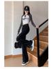 Women's High-Waist Straight Loose Jeans, Small Wide-Leg Mopping Style for Spring, Autumn, Winter 2024