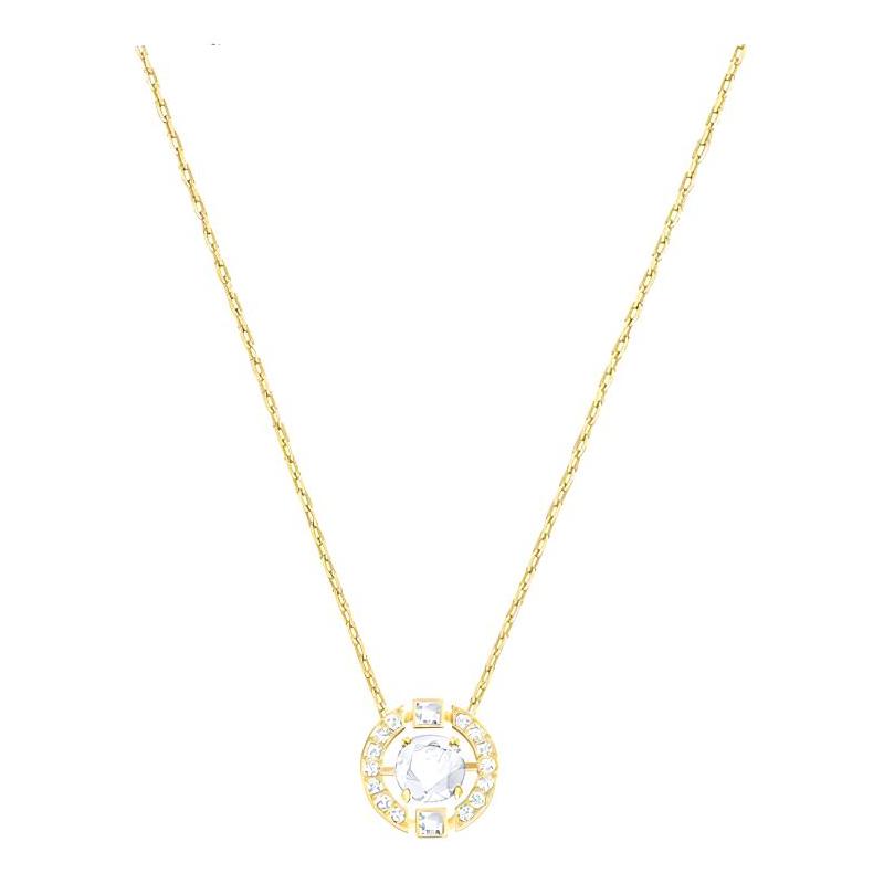 Swarovski Una Beating Heart Crystal Necklace Women s White & Gold Plated Chain 5284186 золотой