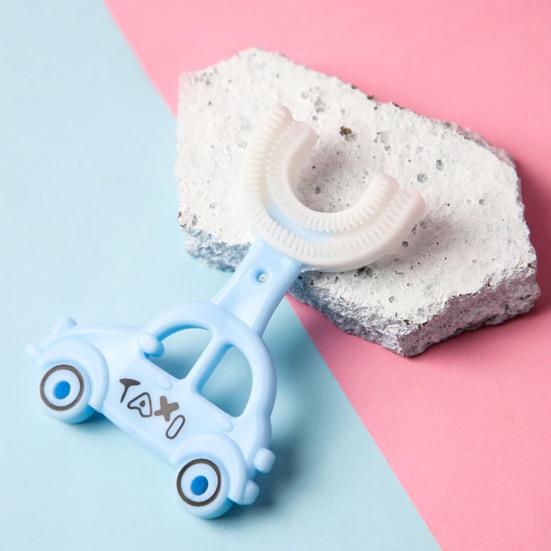 Kinderzahnbürste Kreative Form Arbeitssparende TPE U-förmige Kleinkind-Bleaching-Reinigungszahnbürste für zu Hause