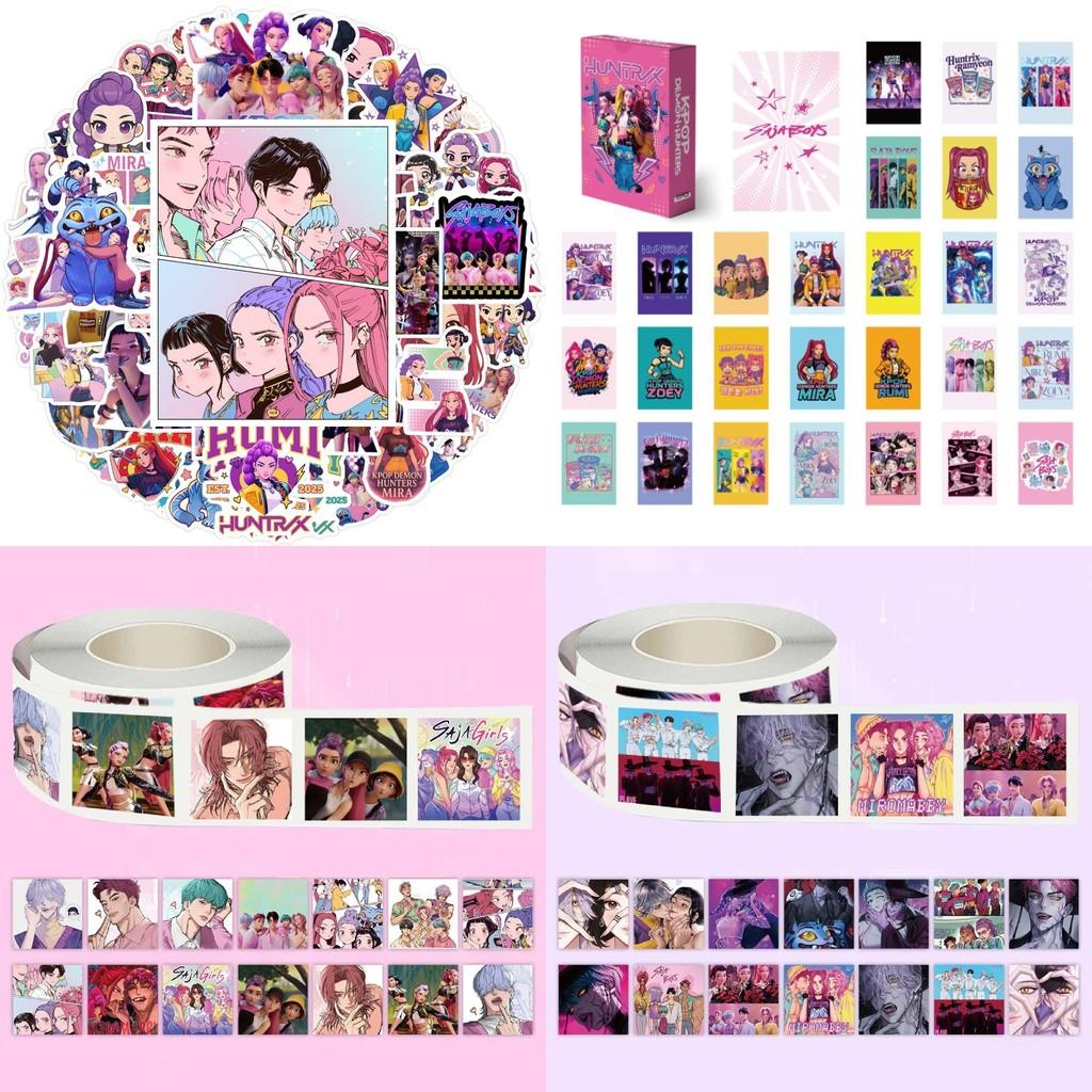 Kpop Demon Hunters Graffiti Sticker Card Roll Stickers Diy Water Cup Decoration