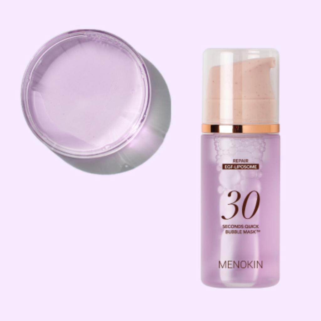 Menokin 30-Second Quick Bubble Mask (6 Types) - Korean Skincare, Instant Glow, 30s Mask