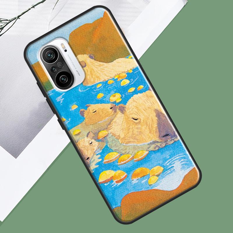 Capybara Spa Case For Xiaomi 15 Ultra 13 14 13T 14T 15T Pro 17 Pro Max POCO X7 Pro F5 F6 X5 X6 F7 Cover