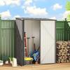 5.3 X 3.1ft Corrugated Steel Garden Shed - Light Grey