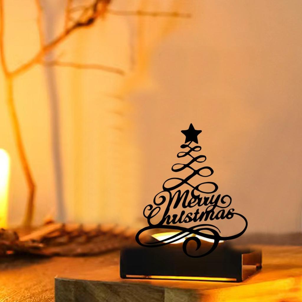 Christmas Candle Holder Iron Tree