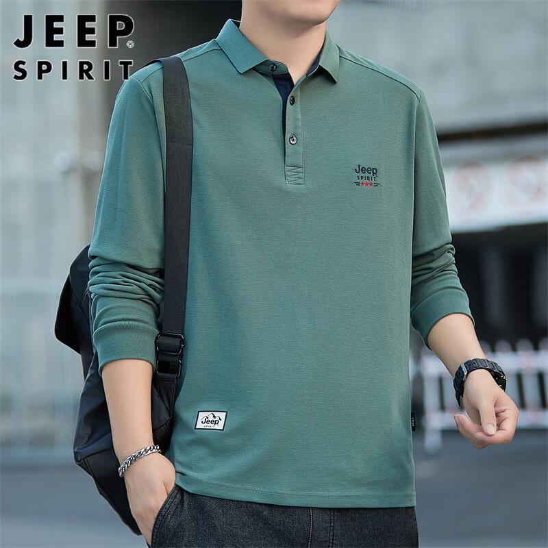 

JEEP SPIRIT Men s Long Sleeve Polo T-Shirt XL