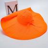 Women's foldable sun hat face protection bucket hat bow big eaves outdoor sun hat adult versatile