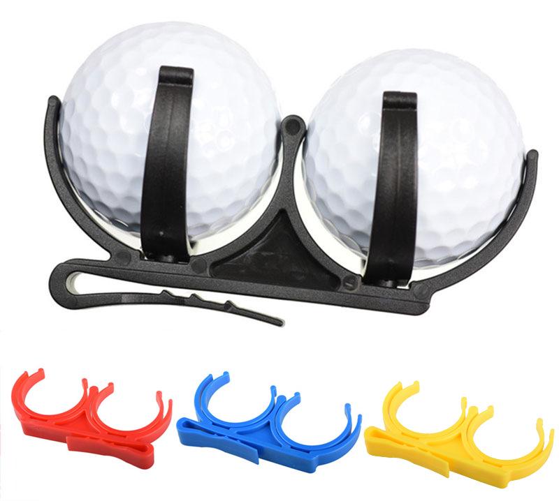 Rotatable Foldable Golf Ball Clip - Holds Two Balls, Double Ball Retriever Accessory