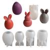 Ostern Silikonformen Ei Hase Kunsthandwerk Geschenk Gießformen Hase Silikonform für DIY Kerzen Seife Gips Handwerk
