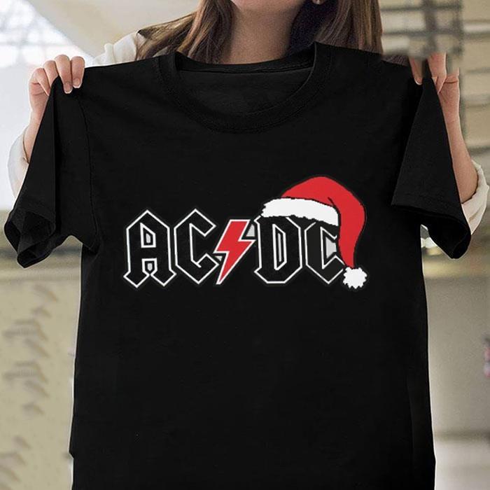 AC DC Band Merry Christmas Short Sleeve Shirt Unisex Concert S-5XL CR888 Unisex T-Shirt XXXXL