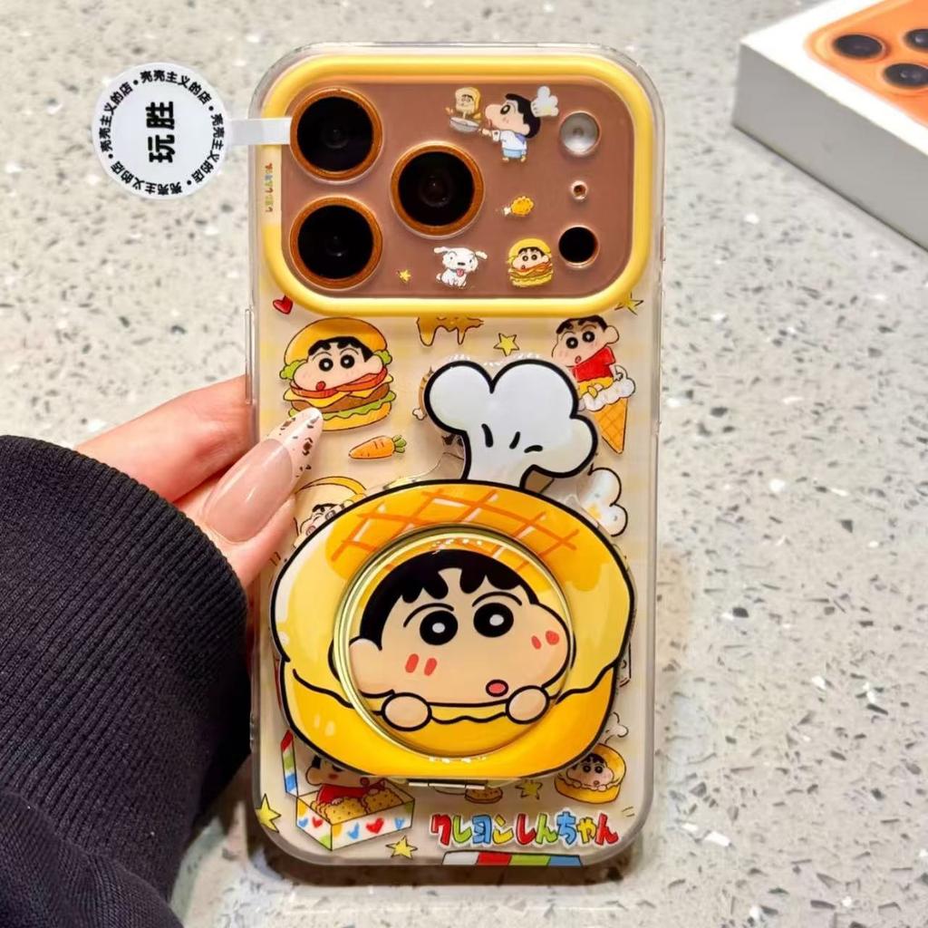 Cute chef Xiaoxin burger folding bracket is suitable for Apple 17promax mobile phone case 16iphone15.