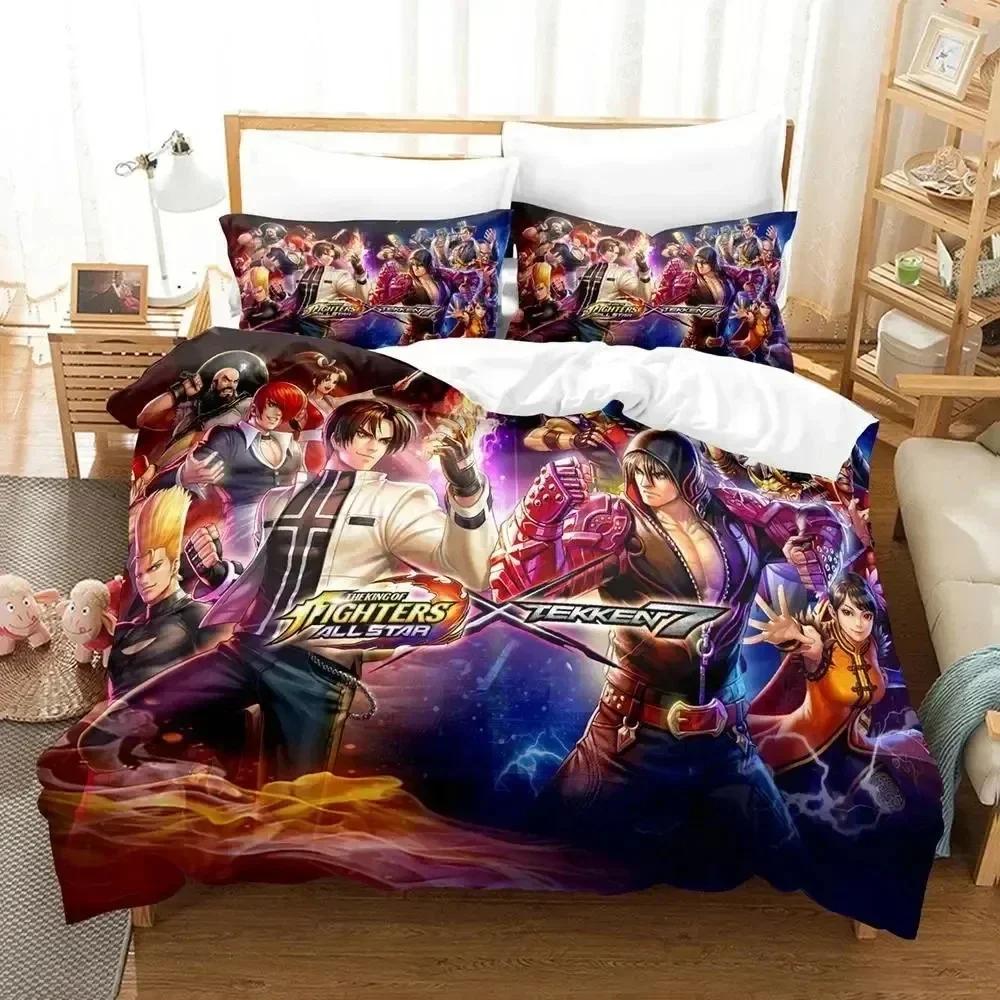 The King Of Fighter Bedding Set Printed Bed Set With Pillowcase Bed Duvet Cover Soft Queen King Size Bedclothes Home