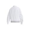 Adidas Wrinkled Logo Bomber Jacket Casual Sports Outerwear Women White FU6228
