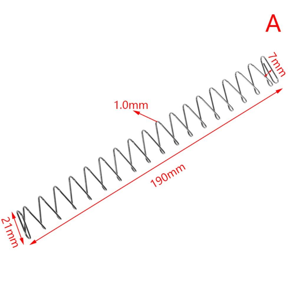 

1.0mm Wire Diameter Square Flat Compression Spring Extended for Toy Machinery Precise Tension Metal Silver 7 21 190mm