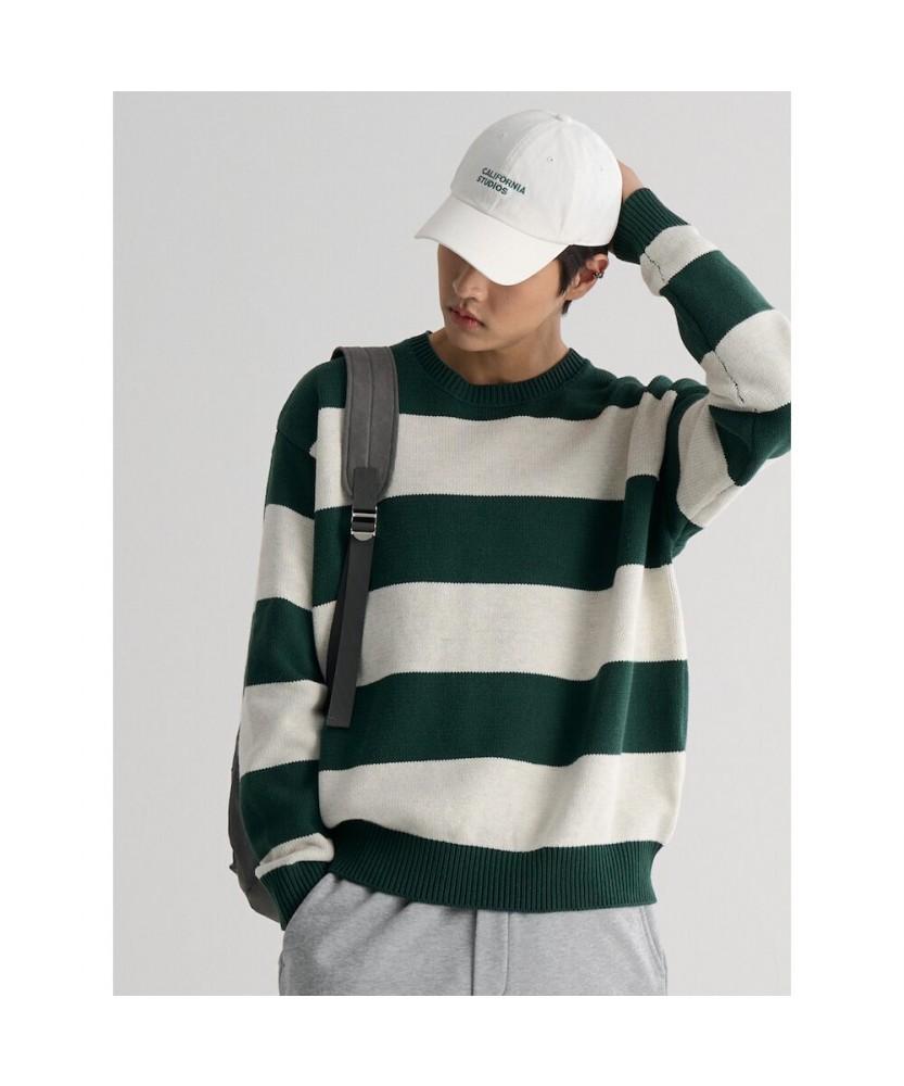 8SECONDS Bold Stripe Knit Pullover Green
