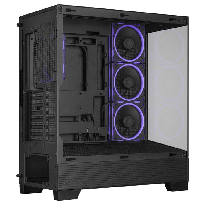Boîtier PC Asus A31 PLUS TG ARGB - Moyen Tour, Verre Trempé, RGB, Noir, ATX/Micro-ATX/Mini-ITX