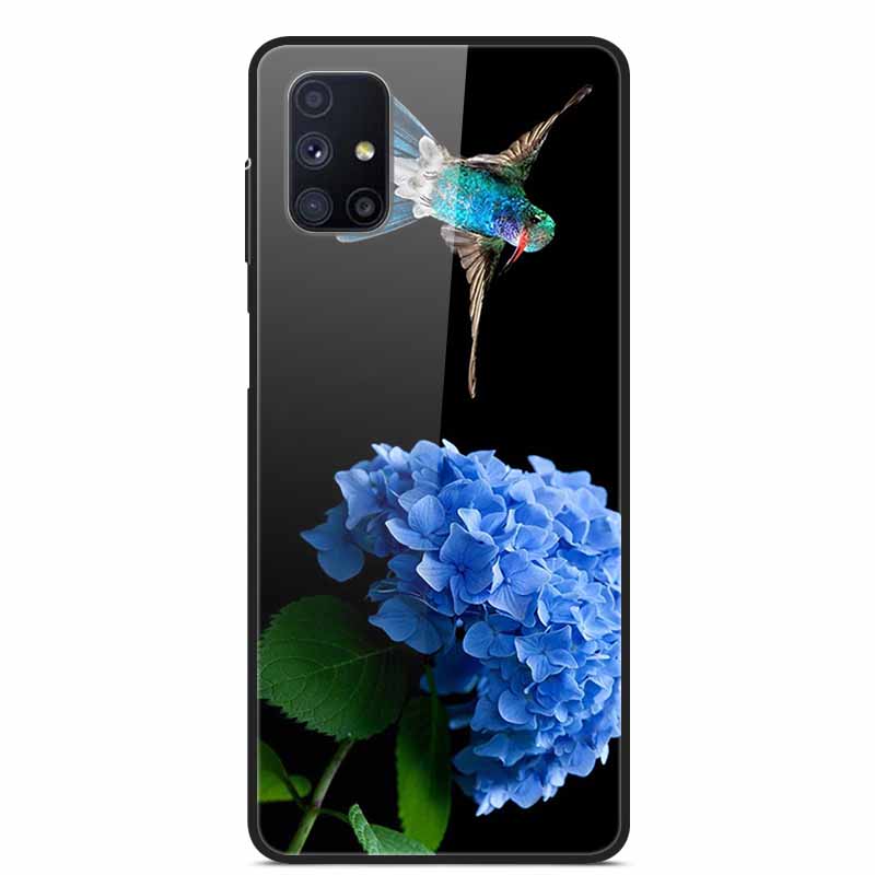 Glas-Rückseite für Samsung Galaxy M51 M31 Hülle Harte gehärtete Glas Hülle für Samsung A71 A51 Hülle A 51 71 M 51 31 Funda Coque