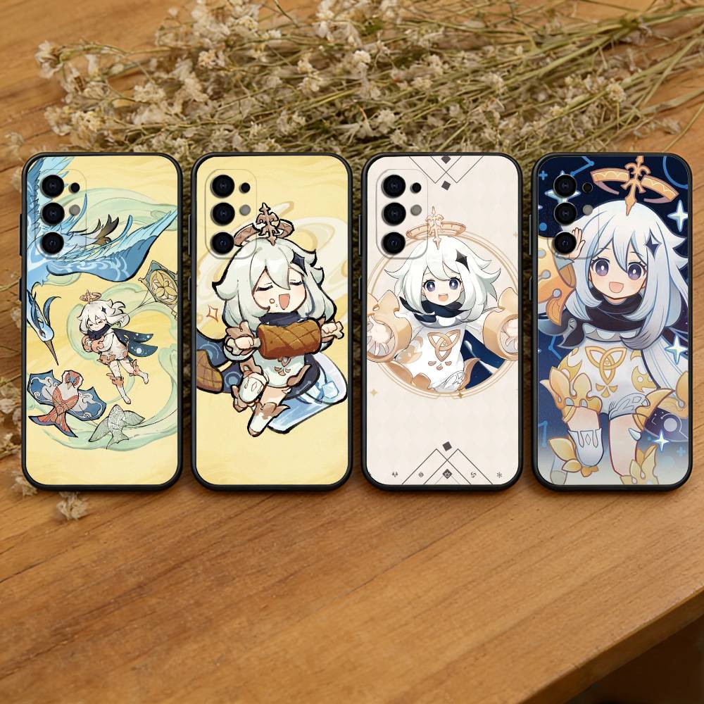 G-Genshin Impact P-Paimon Phone Case For Samsung S25,S24,S21,S22,S23,S30,Ultra,S20,Plus,Fe,Soft Silicone Black Cover