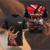 Rockowy Zespół Van Halen Retro Koszulka Unisex Drukowana 3D na Lato Uliczny Hip-hop Trend Krótki Rękaw Okrągły Dekolt Y2K Top Odzież Męska