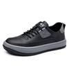 Single Shoes Casual Men's Shoes Soft Leather Big Head Shoes 2025 Autumn New Clown Shoes Men's Lace-up Sports Shoes White Shoes