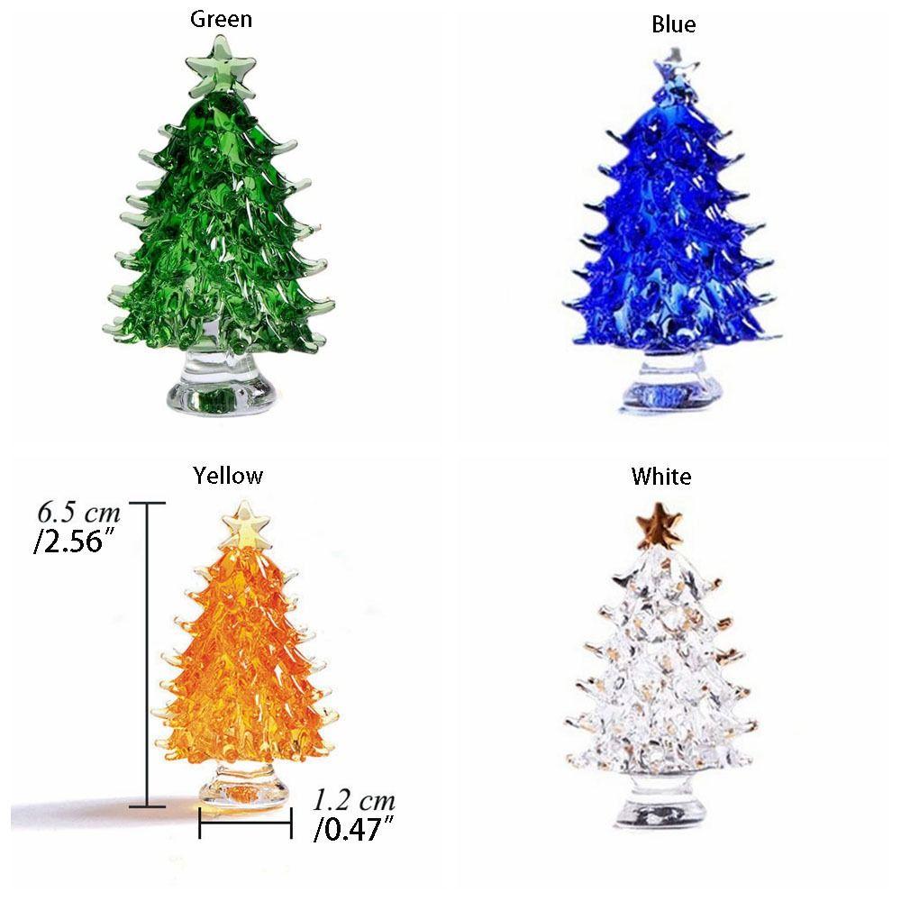 Exquisite Christmas Tree Miniature Cute Tree Statue Beautiful Crystal Tree Figurine  Office
