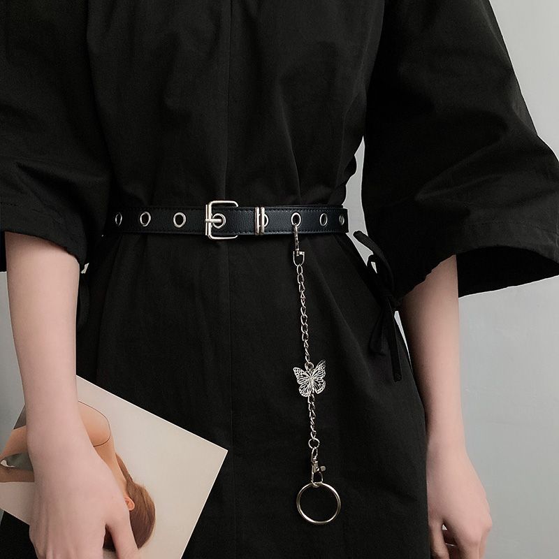 

Стильный Универсальный И Женский Панк Ремень С Декоративными Цепями Для Любителей Моды StyleC